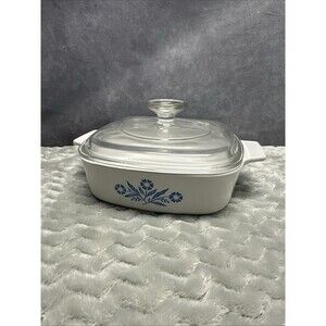 Corning Ware Blue Cornflower 1 Qt. Covered Dish A-1-B Pyrex A7C Lid